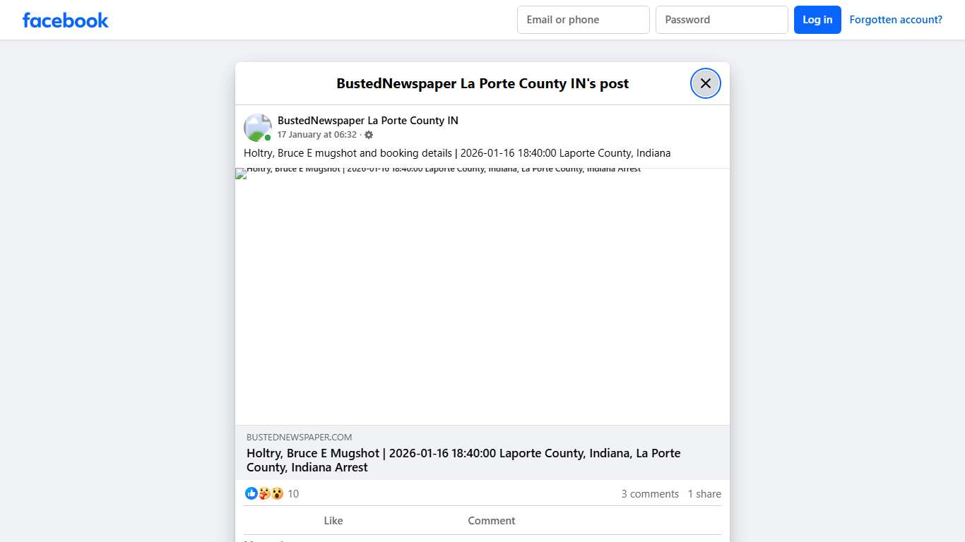 Holtry, Bruce E... - BustedNewspaper La Porte County IN Facebook